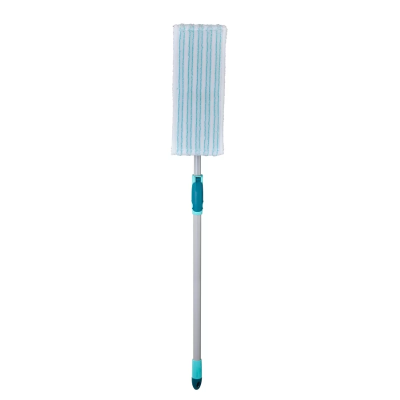 Escova de chão LEIFHEIT PowerClean M com haste telescópica, 33 cm, verde/cinzento