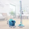 Conjunto de limpeza de chão Leifheit Clean Twist M Ergo com cabeça de mopa Micro Duo, 33 cm, verde/branco