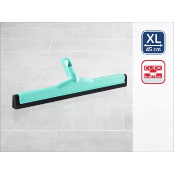 LEIFHEIT Click System limpa-rodapés 45 cm para absorção de água, lâmina dupla de borracha, azul/branco