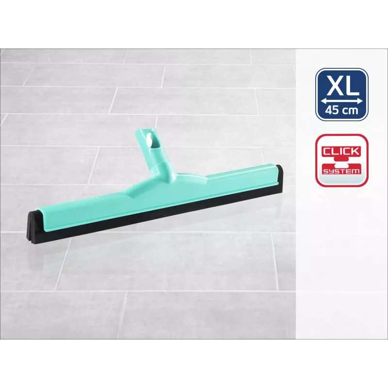 LEIFHEIT Click System limpa-rodapés 45 cm para absorção de água, lâmina dupla de borracha, azul/branco