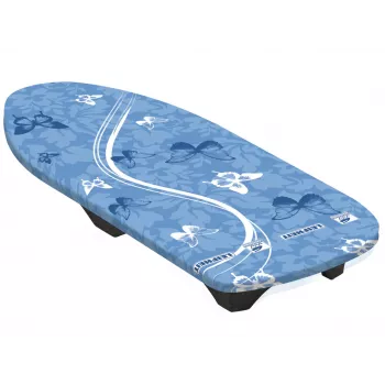 LEIFHEIT Air Board Table Compact tábua de passar a ferro 70x30 cm, Thermo-Reflect, ultra leve EPP, dobrável, branco/azul