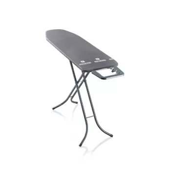 Leifheit Classic M tábua de passar a ferro preta 120x38 cm com apoio fixo para ferro e capa de algodão
