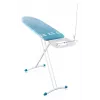 LEIFHEIT Air Board Express L Solid tábua de passar a ferro 130x38 cm com tecnologia Thermo-Reflect, altura ajustável 75-98 cm, dobrável, formato ombro, pés antiderrapantes, apoio para ferro, suporte de cabo, branco/azul