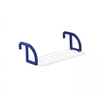 LEIFHEIT Classic estendal suspenso 25 | 25 m de comprimento de secagem | estendal de chão em asa | aço revestido e plástico | branco/azul | interior/exterior