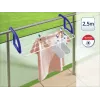 LEIFHEIT Classic estendal suspenso 25 | 25 m de comprimento de secagem | estendal de chão em asa | aço revestido e plástico | branco/azul | interior/exterior