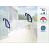 LEIFHEIT Classic 70 estendal, 7 varões, 7 m de comprimento de secagem, estendal dobrável em asa, branco/azul