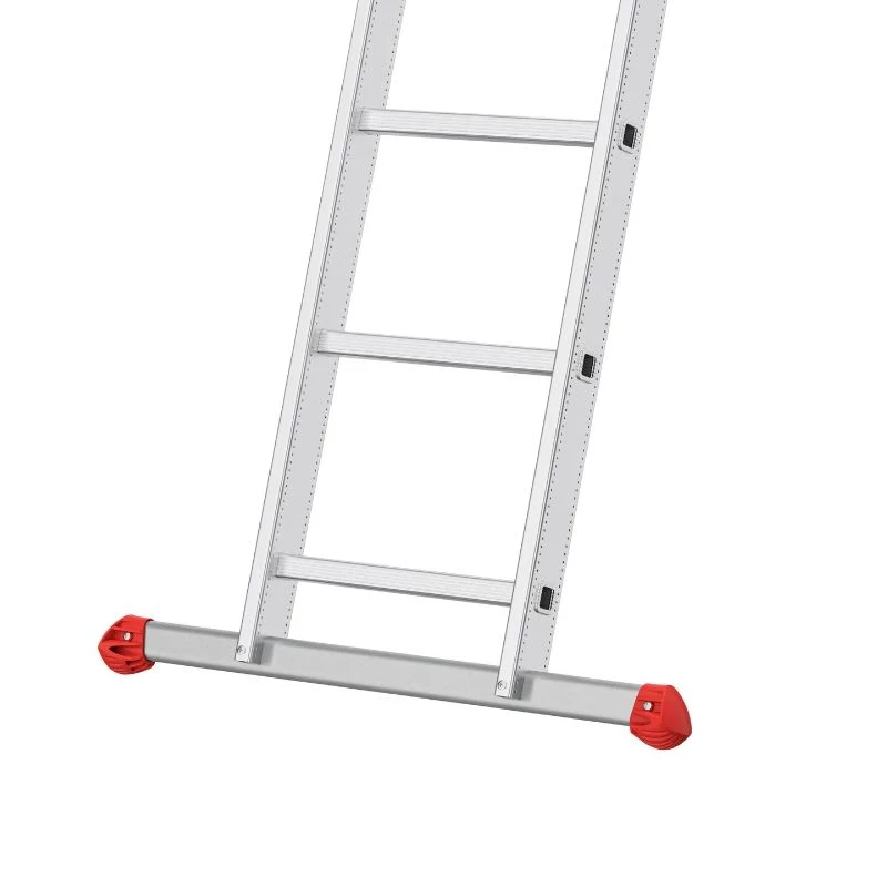 Hailo ProfiStep duo 7218-007 escada de apoio em alumínio, 2x25 degraus, altura máxima de trabalho 9,5 m, prateada
