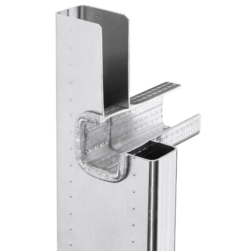 Hailo ProfiStep duo 7218-007 escada de apoio em alumínio, 2x25 degraus, altura máxima de trabalho 9,5 m, prateada