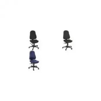 TOPSTAR Point 70 Cadeira de escritório com função giratória, revestimento em tecido, preto, mecanismo de contacto permanente, encosto ajustável em altura, certificado GS 8170 G20