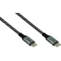 GoodConnections Cabo espiral magnético USB 2.0 60W USB-C para USB-C, preto/branco, 1m 2060-MT010SW