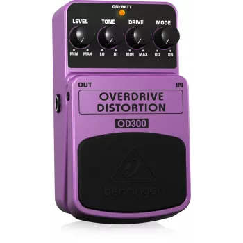Behringer OD300 pedal de efeito overdrive/distortion roxo, preto