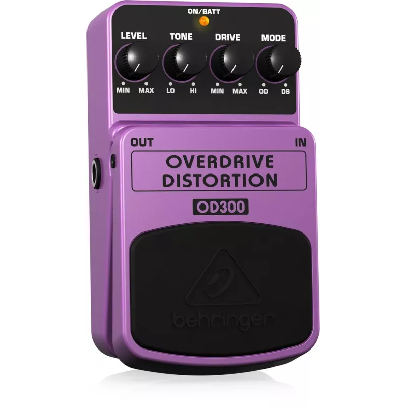 Behringer OD300 pedal de efeito overdrive/distortion roxo, preto