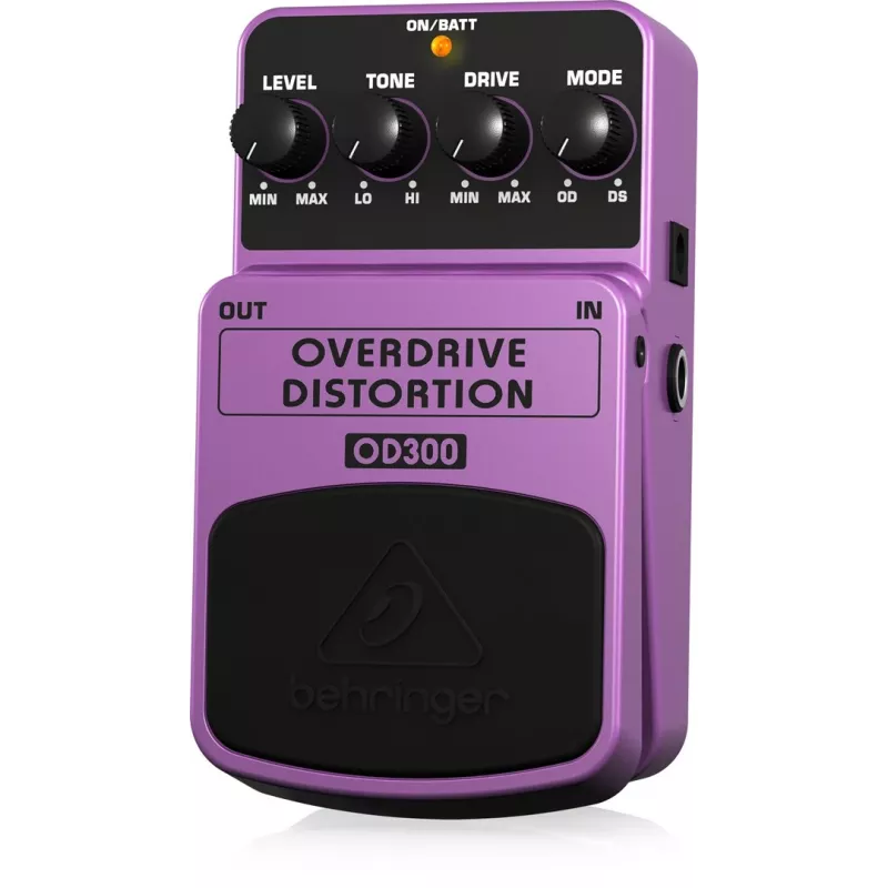 Behringer OD300 pedal de efeito overdrive/distortion roxo, preto
