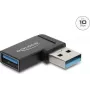 Delock adaptador USB 10 Gbps Type-A macho para fêmea, angular à esquerda