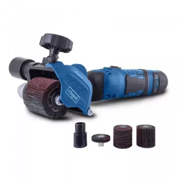 Lixadeira de satinar e escovar Scheppach MRS500 para madeira e metal, 500 W, 700-3000 rpm, 120 mm