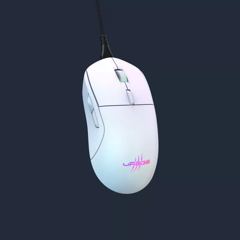 Rato gaming Hama uRage Reaper 250, com fios, ótico, 6200 DPI, 6 botões, RGB, branco
