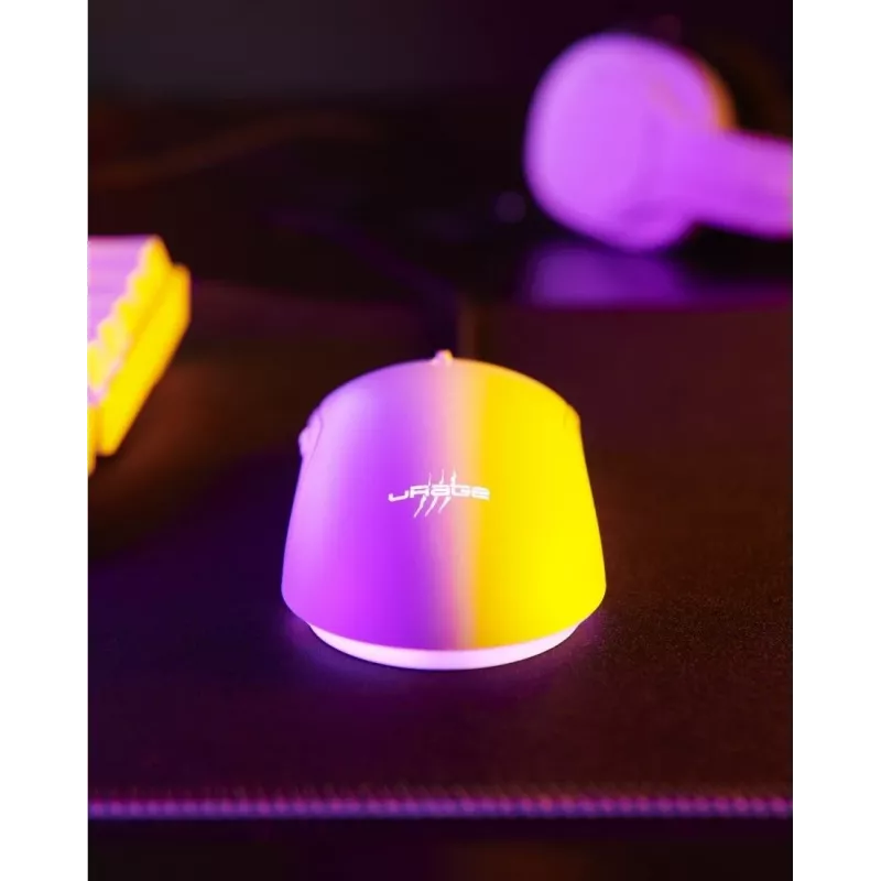 Rato gaming Hama uRage Reaper 250, com fios, ótico, 6200 DPI, 6 botões, RGB, branco