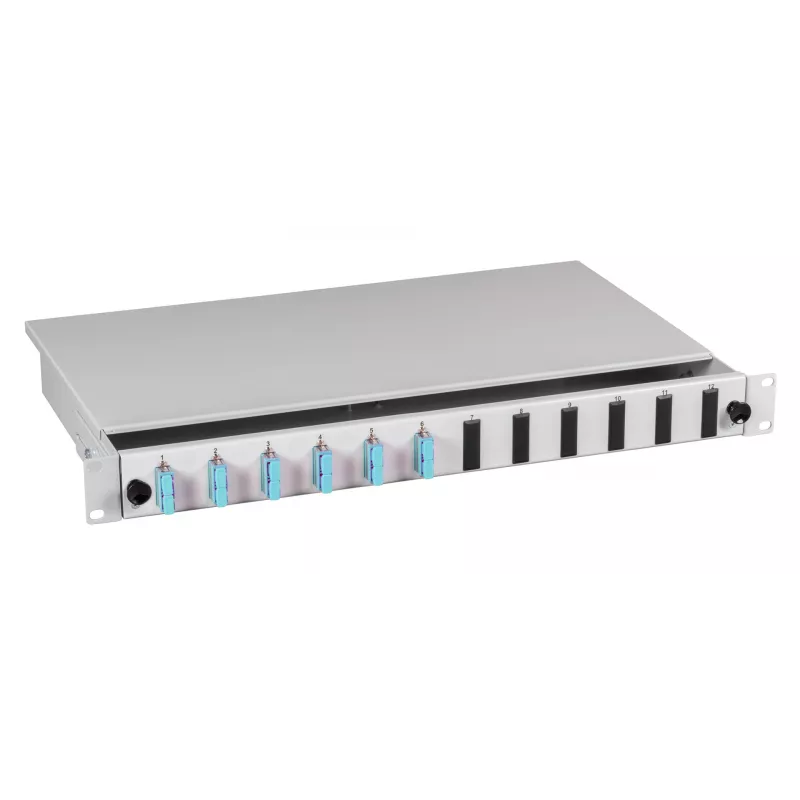 Caixa de fusão EFB Elektronik SC-APC 9/125µm, 48x pigtails / 24x acopladores