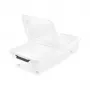 Caixa de arrumação keeeper Leo para debaixo da cama com tampa e rodas, 53 L, transparente, 77 x 58 x 16 cm