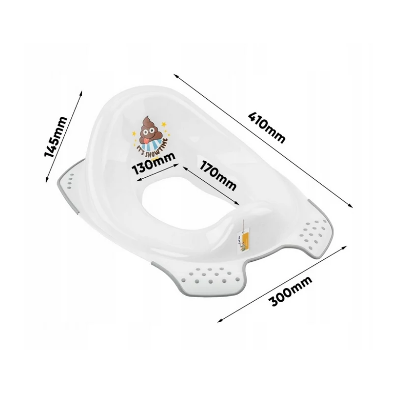 Bacio de treino keeeper com função antiderrapante Ewa Emoji Showtime, branco, 30x40x15 cm