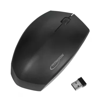 TYPHOON TI021 rato ótico sem fios de modo duplo, Bluetooth 4.2 & 2.4 GHz, preto