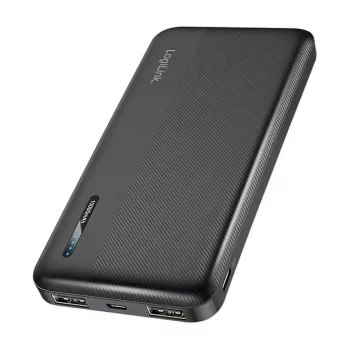Powerbank LogiLink PA0338RF 10000 mAh com USB-C PD e Quick Charge 3.0, preto