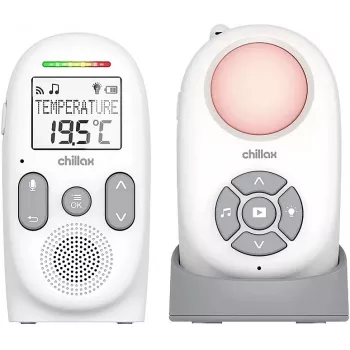 Chillax CB360 intercomunicador áudio DECT portátil para bebé, 120 canais, branco