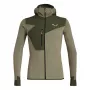 Salewa Puez 2 camisola de manga comprida com capuz e fecho de correr integral Dark Olive Melange homem XL