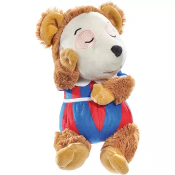 SCHMIDT SPIELE Bobo Siebenschläfer peluche de dormir, 38 cm, castanho e bege, poliéster macio, certificado CE, para bebés e crianças pequenas