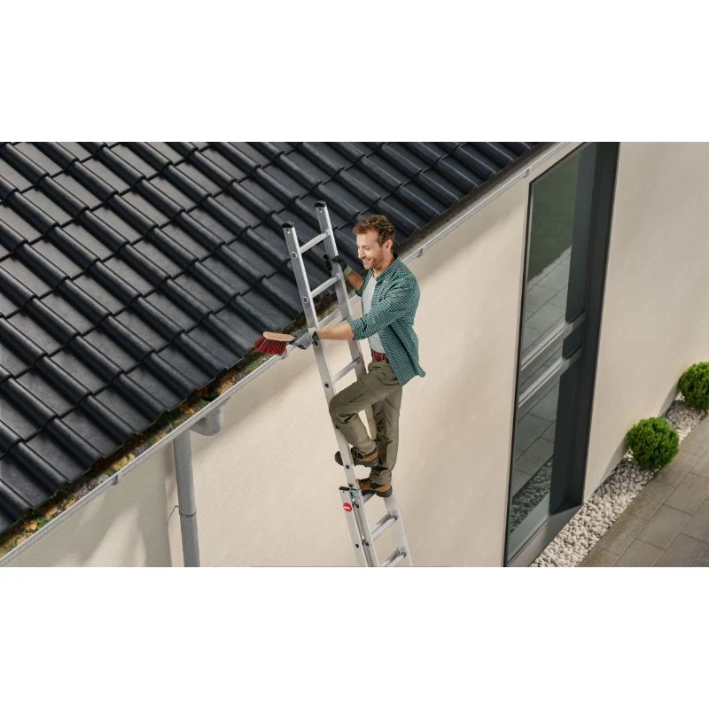 HAILO S80 ProfiStep duo escada combinada, alumínio, 2x15 degraus, carga máx. 150 kg