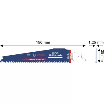 Bosch EXPERT Multi Material lâmina de serra sabre 2608902332 S959XHM, carboneto, 150 mm, 6 TPI