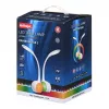 Activejet AJE-RAINBOW 2 candeeiro de secretária LED com base RGB, braço flexível, regulável, controlo tátil, luz principal 7W, 350lm, 2800K-6500K, preto