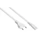 Cabo de alimentação Euro Kabelmeister CEE 7/16 para IEC C7 branco 0,5m 0,75mm²