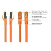 Cabo de patch Cat.7 S/FTP KABELMEISTER, RJ45, bainha TPE, isento de halogéneos, laranja, 0,25 m