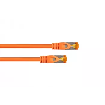 Cabo de patch RJ45 Cat.7 S/FTP Kabelmeister 10m laranja isento de halogéneos TPE