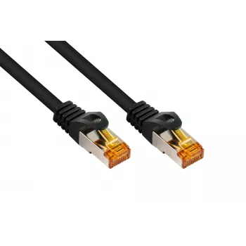 KABELMEISTER Cat.7 cabo patch RJ45, 2 m, preto, TPE, livre de halogéneos