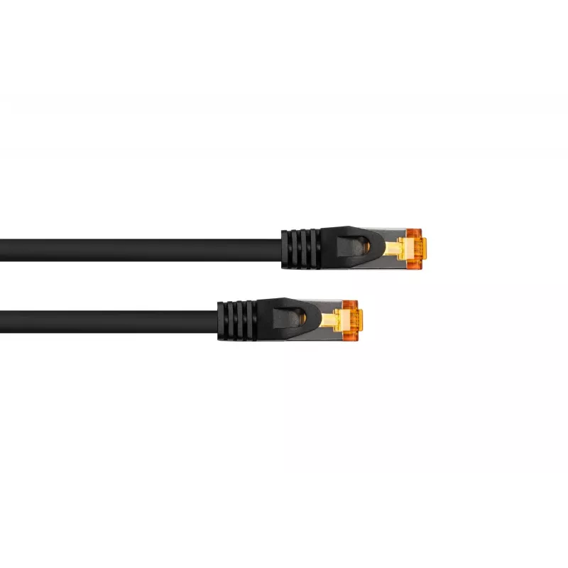 Cabo de patch Cat.7 S/FTP Kabelmeister RJ45, TPE isento de halogéneos, preto, 15m