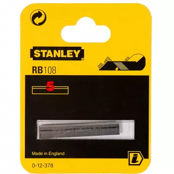 STANLEY Lâminas de plaina de substituição para RB10 e RB5, corte reto, pack de 10, aço SK5, 44 mm de largura