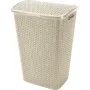 CURVER Caixa de roupa My Style 55L em Creme, 43x33x60 cm, efeito rattan