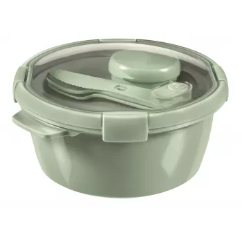 CURVER Caixa hermética Lunch Kit redonda 1,6L Smart Eco To Go Ø22x10cm Soft Green