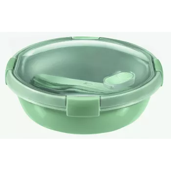 CURVER Smart Eco To Go lancheira redonda, 1 L, Ø20x7 cm, Soft Green