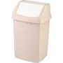 CURVER Click-it Balde de pedal 15L retangular bege polipropileno com balde interior removível