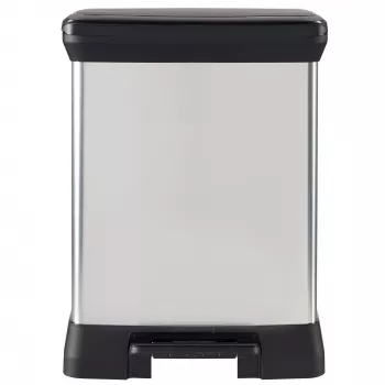 CURVER Balde do lixo com pedal Metallic Deco Bin Duo 10+18L Prateado