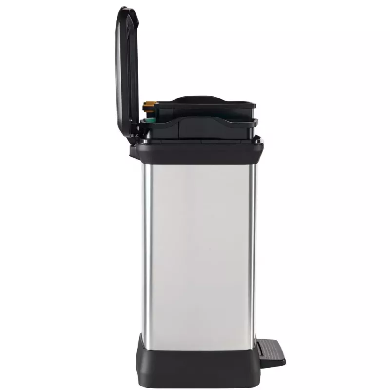 CURVER Balde do lixo com pedal Metallic Deco Bin Duo 10+18L Prateado