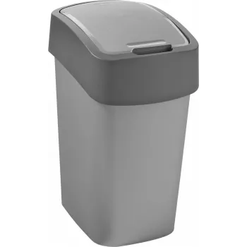 CURVER Flip Bin 9L Balde do lixo Prateado/Cinzento