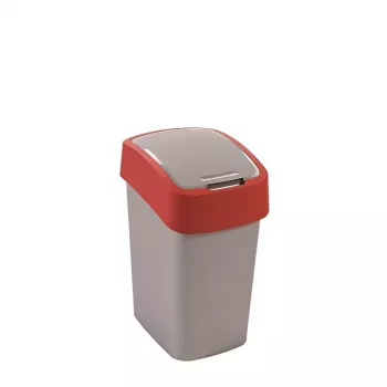 CURVER Flip Bin 25L Balde do lixo Prateado/Vermelho