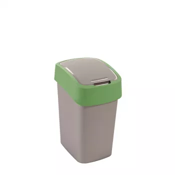 Curver Flip Bin caixote do lixo 25L, prateado/verde
