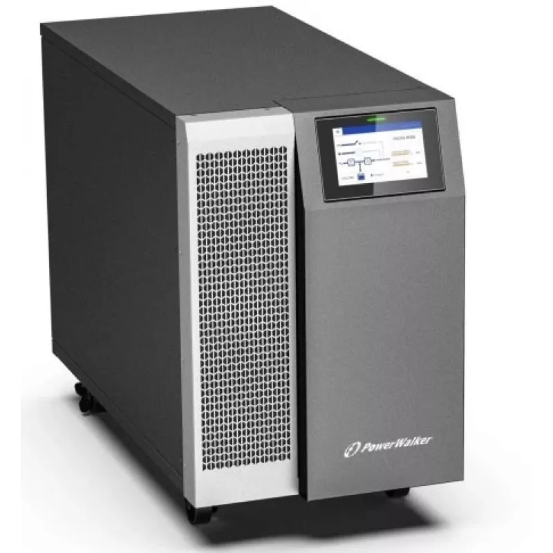 PowerWalker VFI 30K TAP PF1 3/3 BE UPS online de dupla conversão, 30kVA/30kW, entrada/saída trifásica, torre, baterias externas