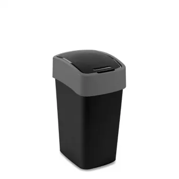 CURVER Flip Bin 25L Balde do lixo Preto/Prateado