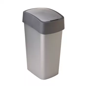 CURVER Flip Bin 45L Balde do lixo Prateado/Cinzento